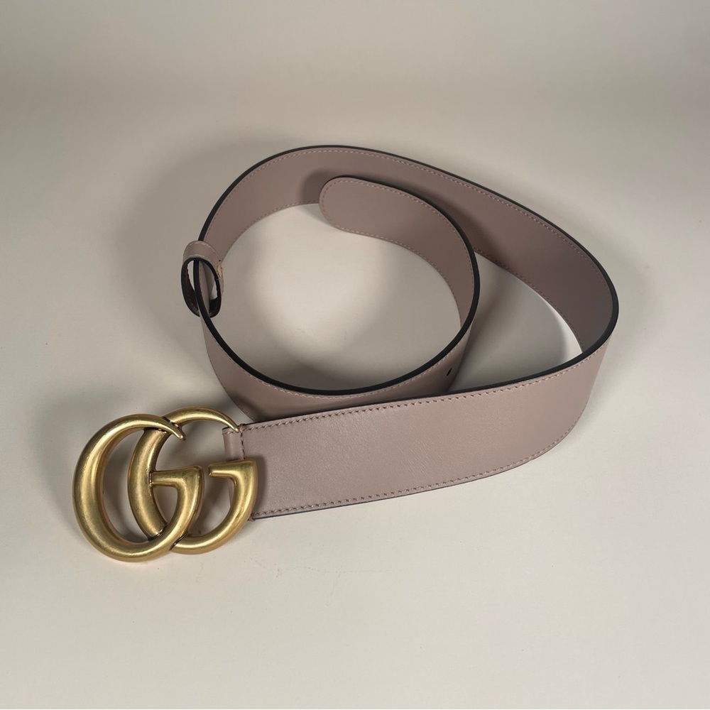 Nude Wide Gucci Belt